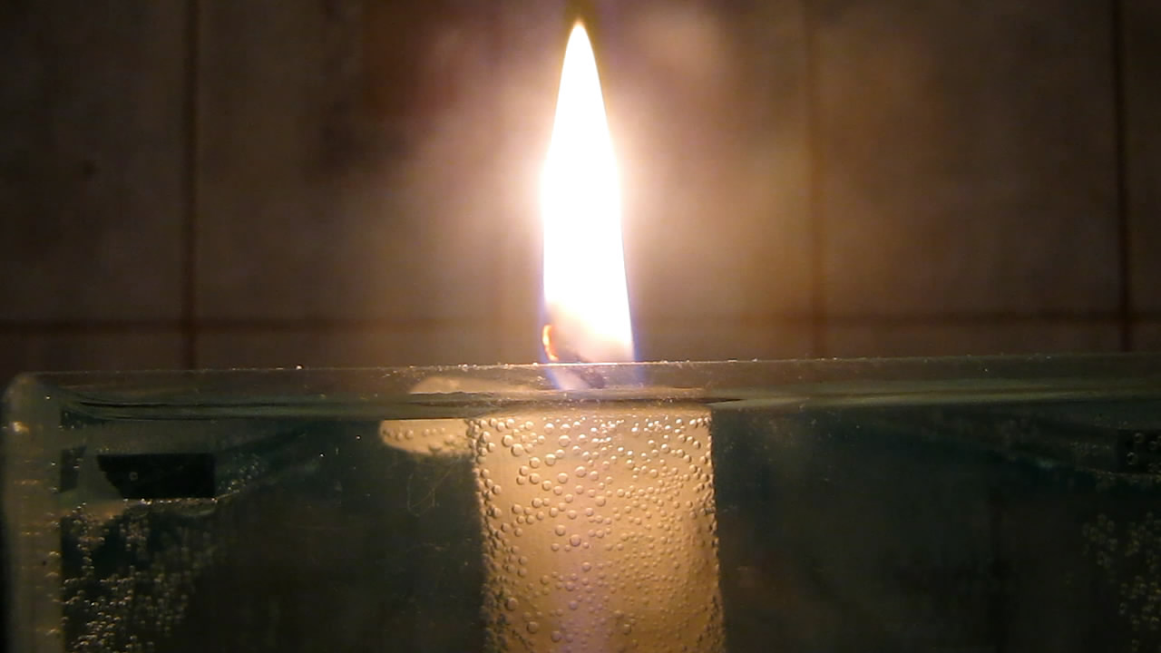    ? Does candle burn under water?